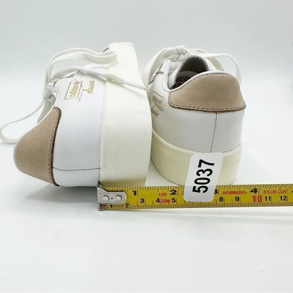 Adidas Women's Everyn White‎ Leather Perforated Platform Sneakers White 6M